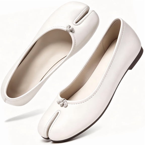 Knivor Ballet Flats for Women Women Tabi Shoes Split Toe Slip On Dress Flat Shoes Comfortable Casual Work Daily Wear Ladies Split Toe Flat Shoes