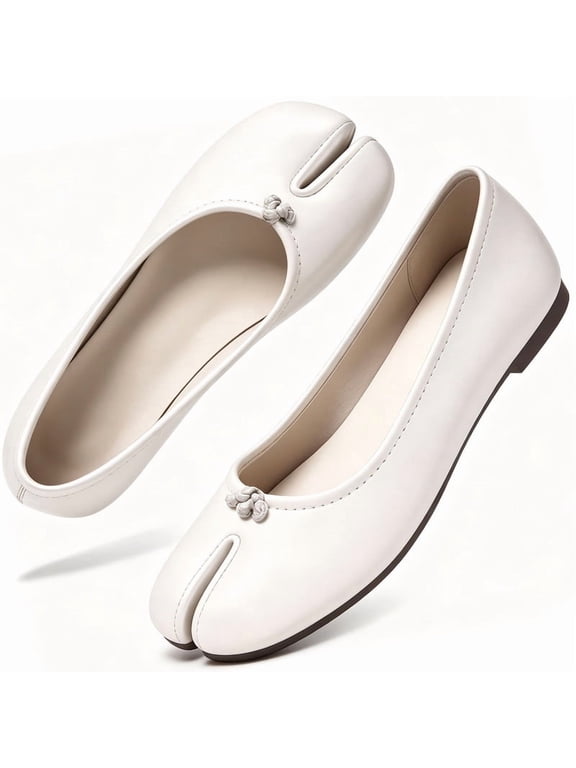 Ballet Flats for Women Women Tabi Shoes Split Toe Slip On Dress Flat Shoes Comfortable Casual Work Daily Wear Ladies Split Toe Flat Shoes