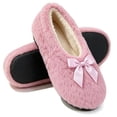 thumbnail image 1 of Knivor Fluffy Ballerina Slippers for Women Bow Decor Sherpa Fleece Lined Non Slip Closed Back Comfy Indoor Slippers Lounge House Slippers, 1 of 9