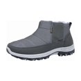 thumbnail image 1 of Knivor Men High-top Winter Snow Boots Hook & Loop Slip-Resistant Cushion Wearproof Sole Faux Fur Warm Outdoor Winter Shoes, 1 of 10
