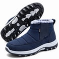 thumbnail image 1 of Knivor Men High-top Winter Snow Boots Hook & Loop Slip-Resistant Cushion Wearproof Sole Faux Fur Warm Outdoor Winter Shoes, 1 of 9