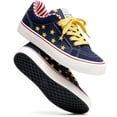 thumbnail image 1 of Knivor Sneakers for Women Low Top Canvas Lace Up Casual Skate Shoes Star Print Fashion Walking Tennis Shoes, 1 of 9