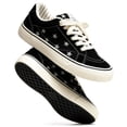 thumbnail image 1 of Knivor Sneakers for Women Low Top Canvas Lace Up Casual Skate Shoes Star Print Fashion Walking Tennis Shoes, 1 of 9