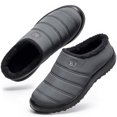 thumbnail image 1 of Knivor Unisex Scuff Slippers for Women Men Puffy Padded Upper Fleece Lined Water‑Resistant Winter House Shoes Non‑Slip Indoor Outdoor Slip‑On Slippers, 1 of 10