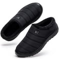 thumbnail image 1 of Knivor Unisex Scuff Slippers for Women Men Puffy Padded Upper Fleece Lined Water‑Resistant Winter House Shoes Non‑Slip Indoor Outdoor Slip‑On Slippers, 1 of 10