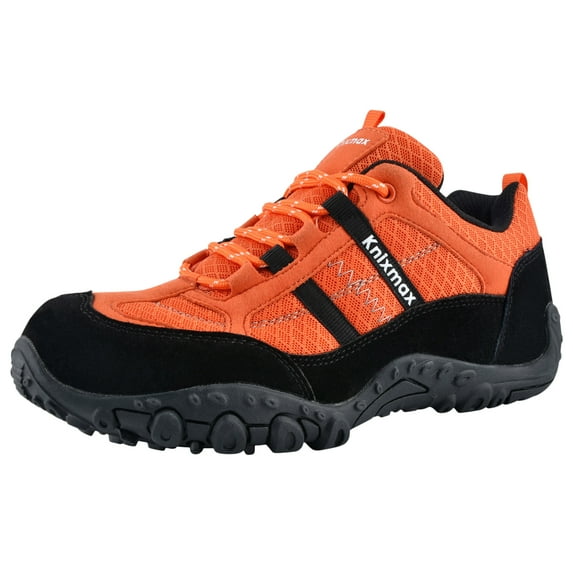 Knixmax Unisex Hiking Shoes, Orange, Women 5 / Men 3