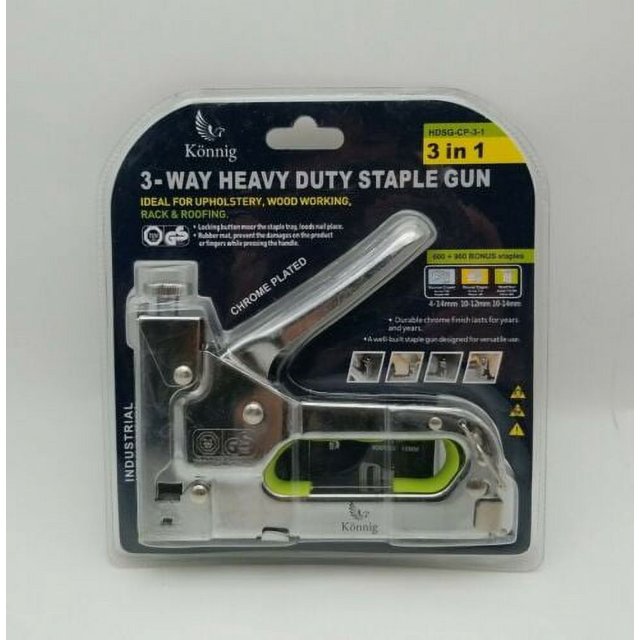 Knnig Heavy Duty Staple Gun 3 Way Hand Operated Stainless Steel Stapler