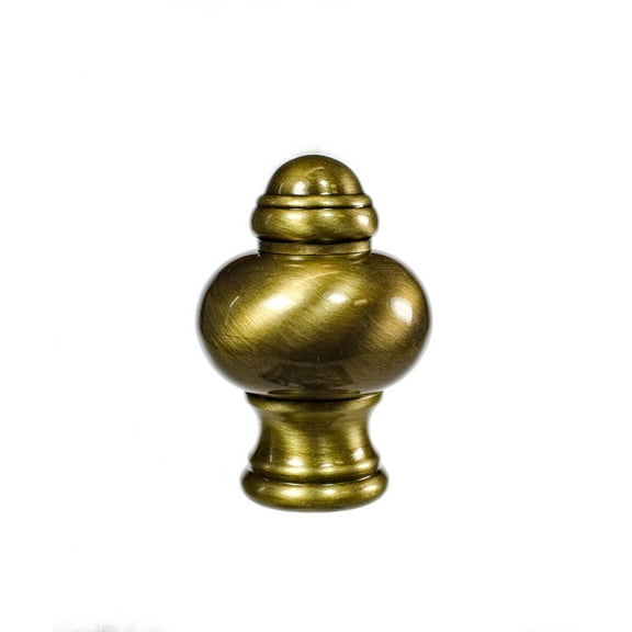 Knob Antique Brass Finial 1.75"h
