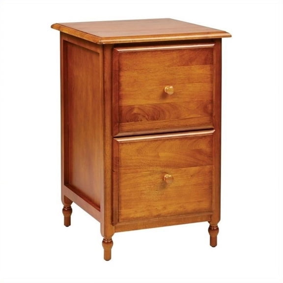 OSP Home Furnishings Knob Hill File Cabinet in Antique Cherry Finish