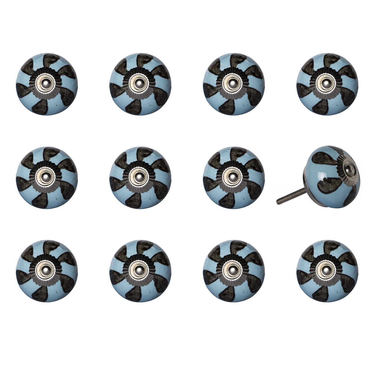 Knob-It Vintage Cabinet Drawer Knobs 12-Piece Set Bohemian Antique Style