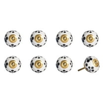 Knob-It Vintage Cabinet Drawer Knobs 8-Piece Set Hand Painted 3 Inch Multicolor