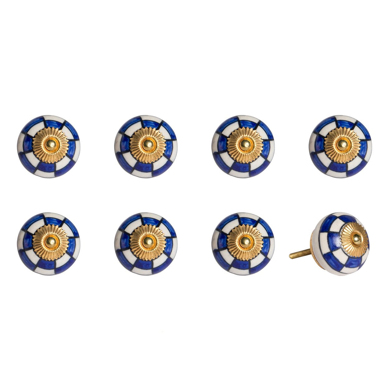 Knob-It Vintage Cabinet and Drawer Knobs 8-Piece Hand Painted 5-Inch Bohemian Charm