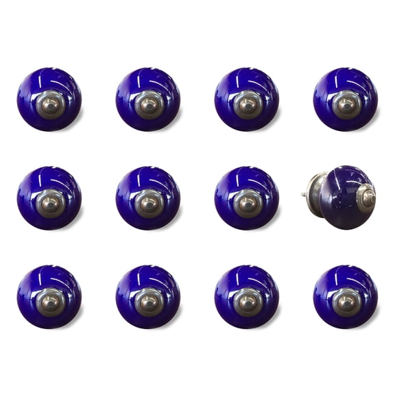 Knob-It Vintage Drawer Knobs 12-Piece Set 11 Inch Hand Painted Colorful Decor