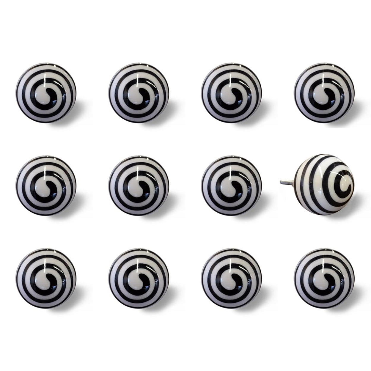 Knob-It Vintage Hand Painted Cabinet Drawer Knobs 12-Piece Bohemian Style 10"