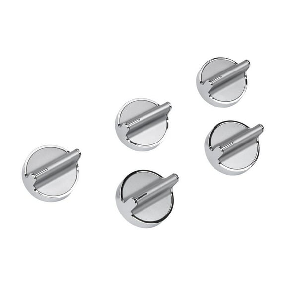 Whirlpool W10698166 Genuine OEM Knob Kit For Gas Ranges, Set of 5, Stainless Steel