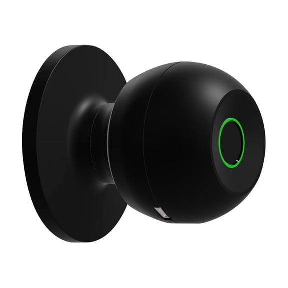 Fingerprint Safe Electronic Lock Door Handle Stainless Steel Round Knob Rotation Doorknob with Key ,Quick Installation