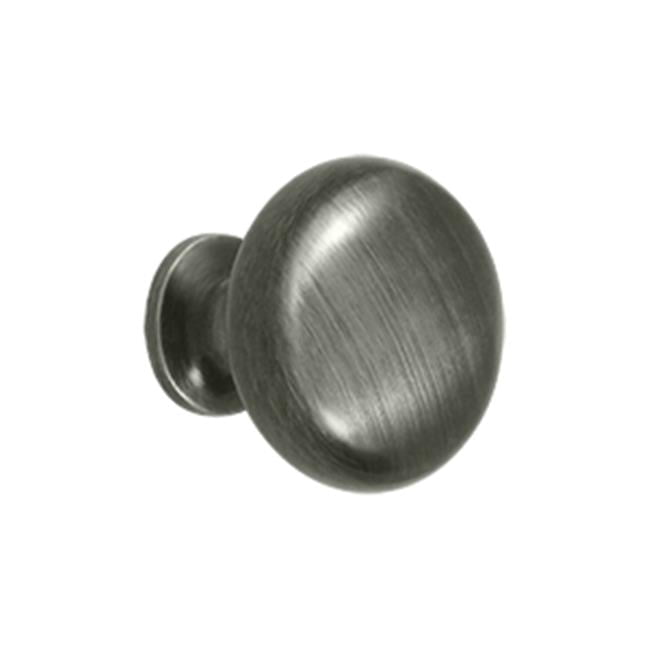 Knob Round Solid, Antique Nickel - Solid