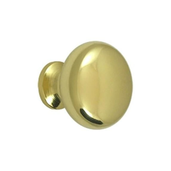 Knob Round Solid- Bright