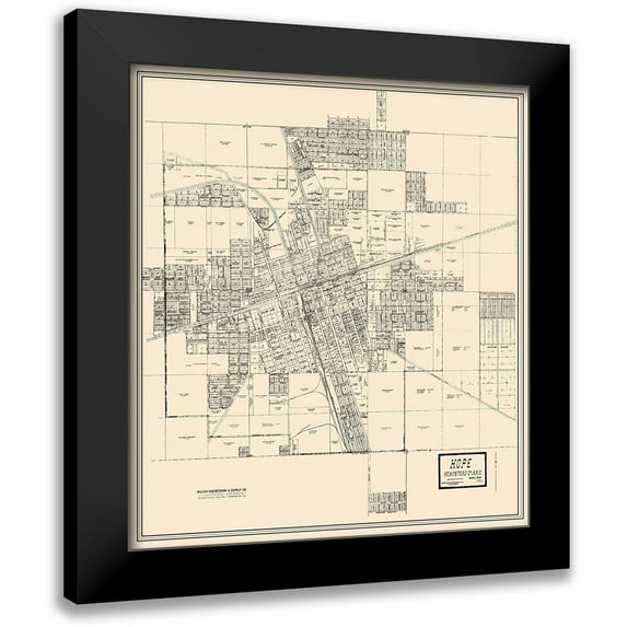 Knobel 12x13 Black Modern Framed Museum Art Print Titled - Hope Arkansas Landowner - Knobel 1916