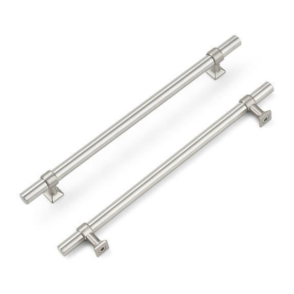 Knobelite 1 Pack Cabinet Pulls 8.8 inch Stainless Steel Kitchen Cabinet Handles Brushed Nickel T Bar Drawer Knobs for Bathroom