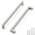 thumbnail image 1 of Knobelite 1 Pack Stainless Steel Kitchen Cabinet Handles Hole Centers 11-1/2 inch 288mm Square Cabinet Pulls Brushed Satin Nickel Dresser Drawer Pulls, 1 of 6