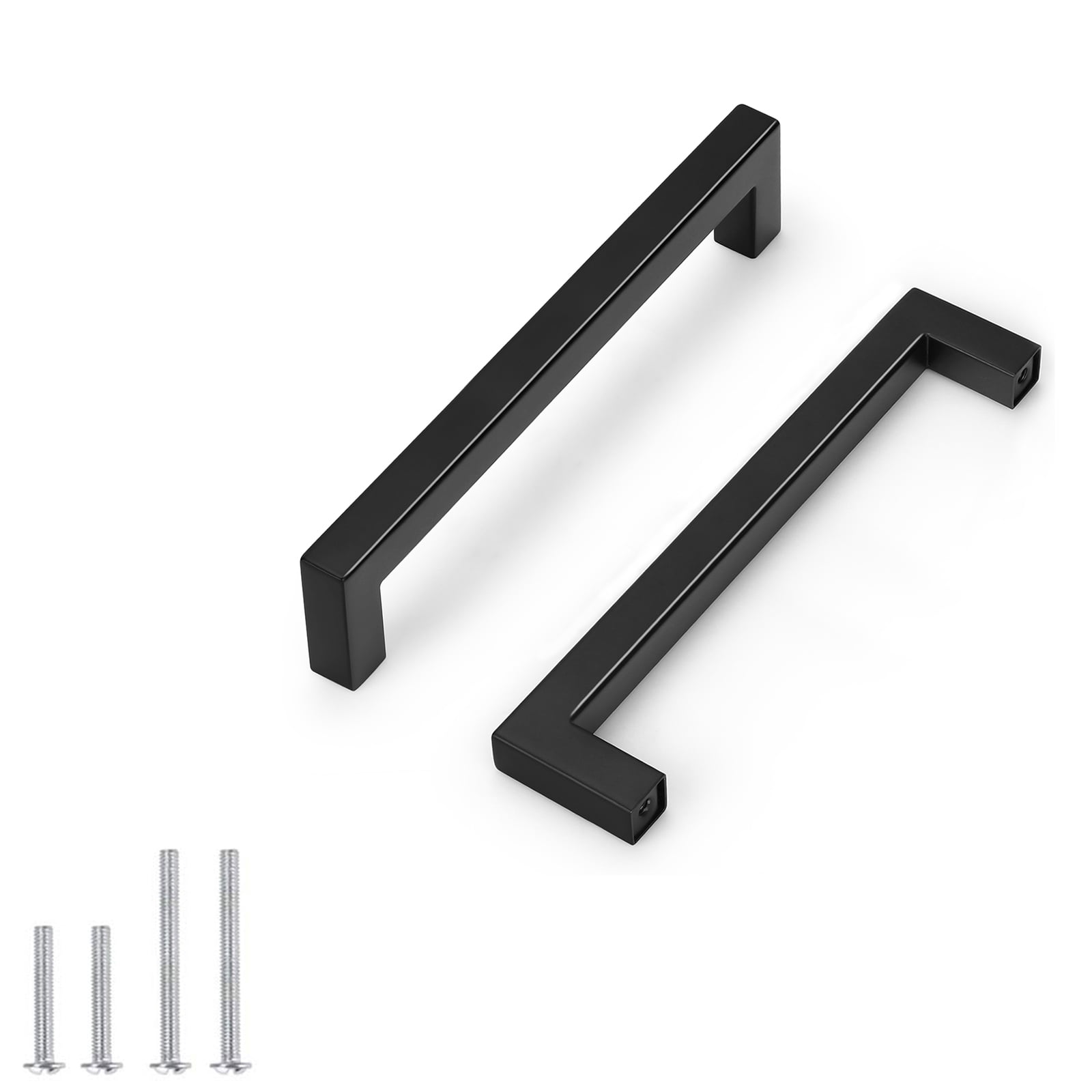 Goldenwarm 10-Pack Black Cabinet Handles – 6-1/4 Inch Center-to-Center Drawer Pulls, Modern Style Hardware