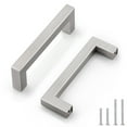 thumbnail image 1 of Knobelite 30 Pack Stainless Steel Kitchen Cabinet Handles Hole Centers 4 inch 102mm Square Cabinet Pulls Brushed Satin Nickel Dresser Drawer Pulls, 1 of 6