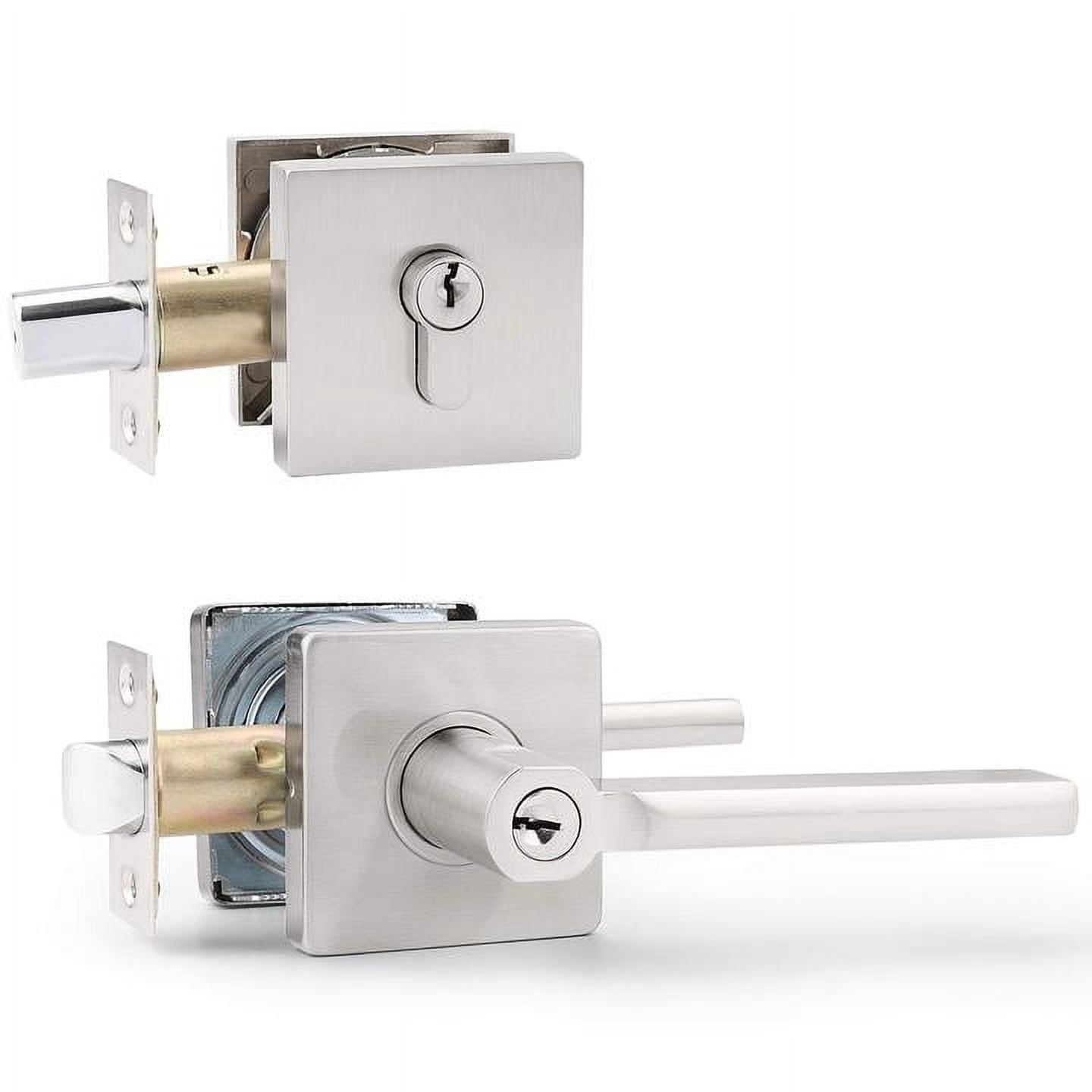 Dummy Door Handles – 2 Pack, Satin Brass, Non-Turning For Closets & French Doors