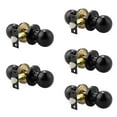 thumbnail image 1 of Knobelite(5 Pack) Hall / Closet Room Round Door Knob,Passage Function for Hall / Closet,Interior Door Door Lock Handle Black Finish, Keyless (Non-Locking Knobs) Interior Door Handles Locks, 1 of 7