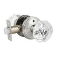 thumbnail image 1 of Knobelite Hardware (1 Pack) Diamond Crystal Door Knobs, Keyless Knobs Privacy Function for Bed and Bath Doors, Classic Round Glass Door Lock Satin Nickel,Perfect for Replacing Broken Antique Lock, 1 of 7