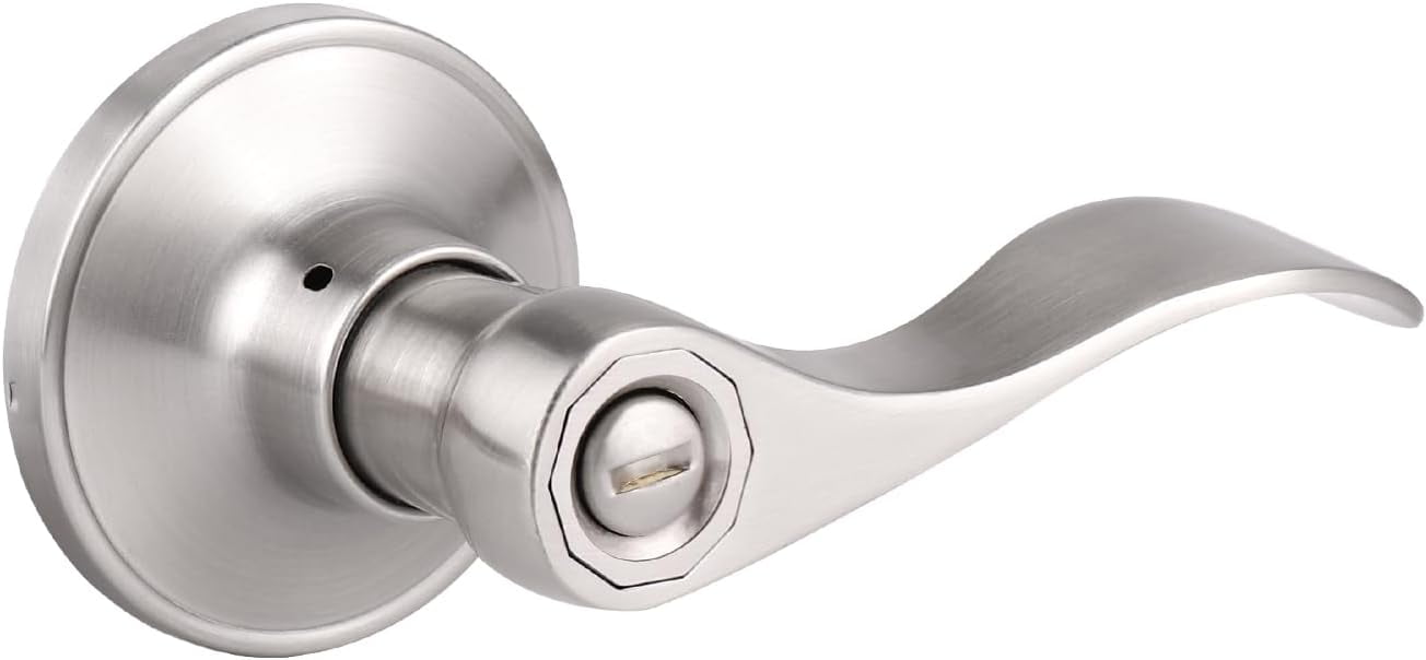 Knobonly 10 Pack Interior Door Locks, Privacy Door Handles with Lock