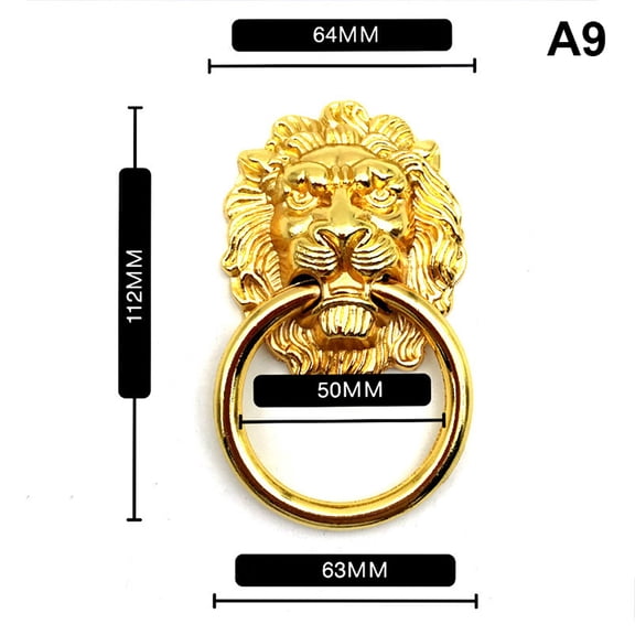 Knobs and Pulls New Antique Bronze Lion Head Pulls for Dresser Drawer Cabinet Door Handles Knobs Door Knocker