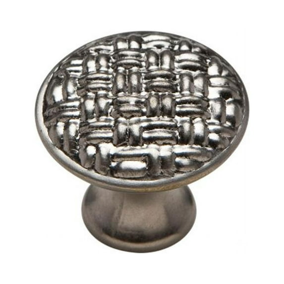 Knobware C5037 Vintage American Knob 1.12 in. Diameter Basket Weave Muted Nickel