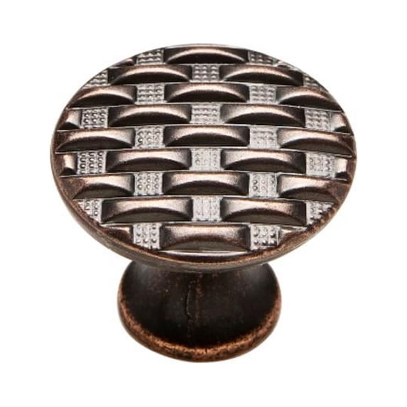 Knobware C5175 Vintage American Knob 1.12 in. Diameter Modern Weave Venetian Bronze