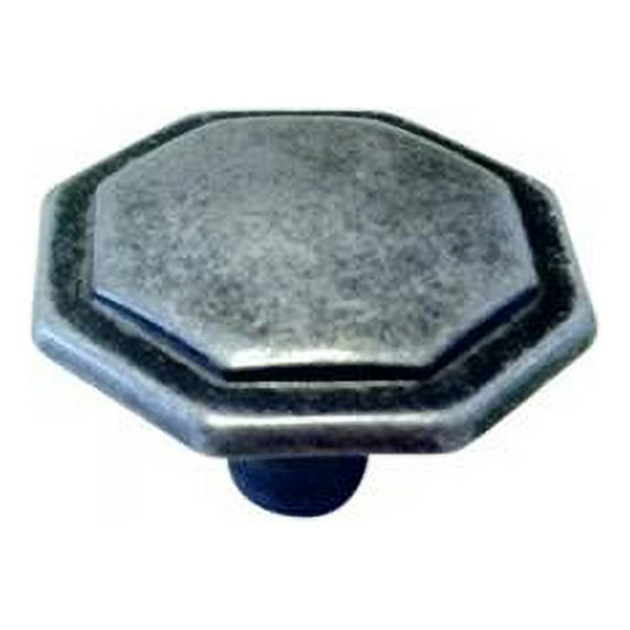 Knobware R6014 Rhode Island Knob 1.25 in. Octagon Antique Pewter