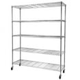 thumbnail image 1 of Knocbel 5-Tier Heavy-duty Steel Wire Shelving Metal Storage Shelf with Wheels, Long-term Use NSF-Certified Materials, Perfect for Garage Kitchen Pantry, 59.06"W x 17.72"D x 70.87"H Silver, 1 of 8