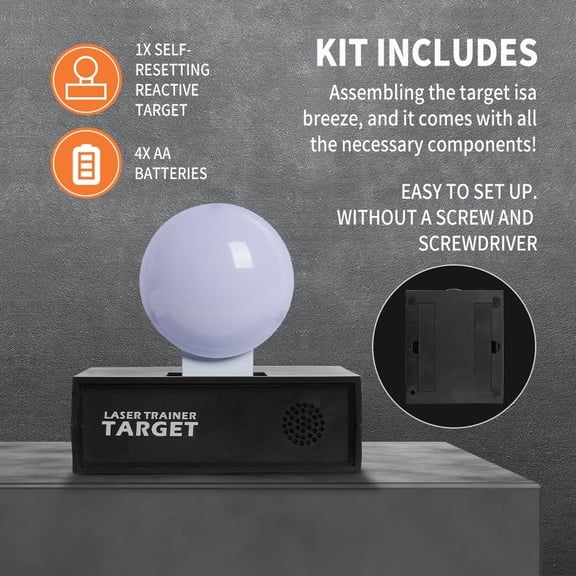 Knock-Down Laser Target Portable Aim-Shot, Reactive Safe Dry Fire Training System Accessories, Scenario Games, Professional Target for Laser Tag