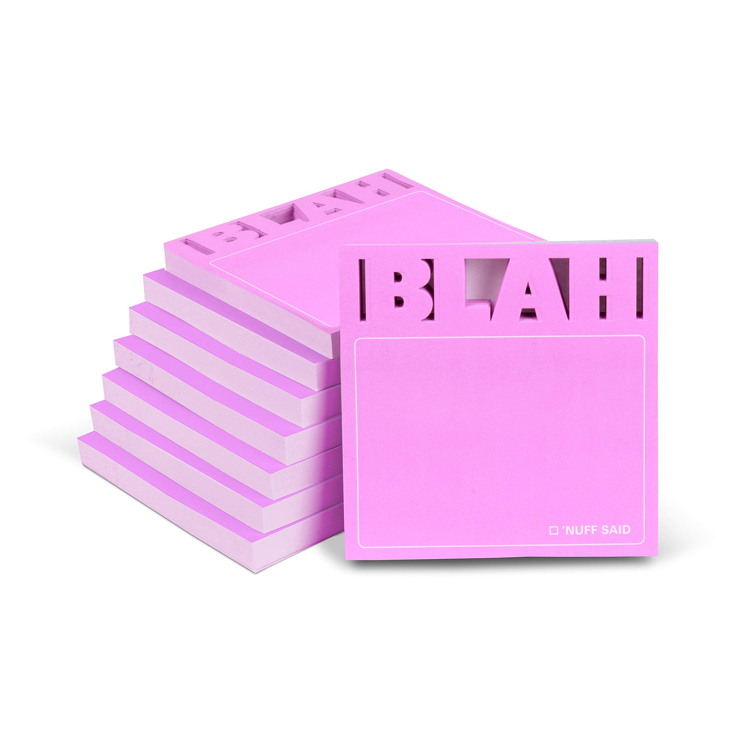 Knock Knock Blah Die Cut Sticky Notes, 3 x 3-Inches (8-Count) - Walmart.com