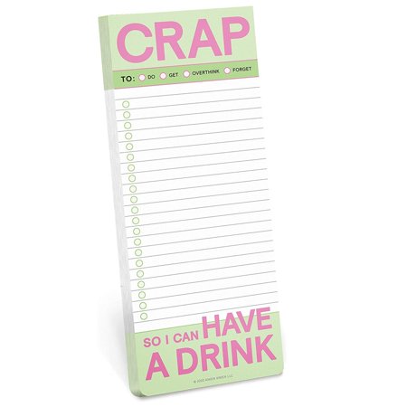 Knock Knock Crap To Do Make A List Daily Planner Task Memo Pad