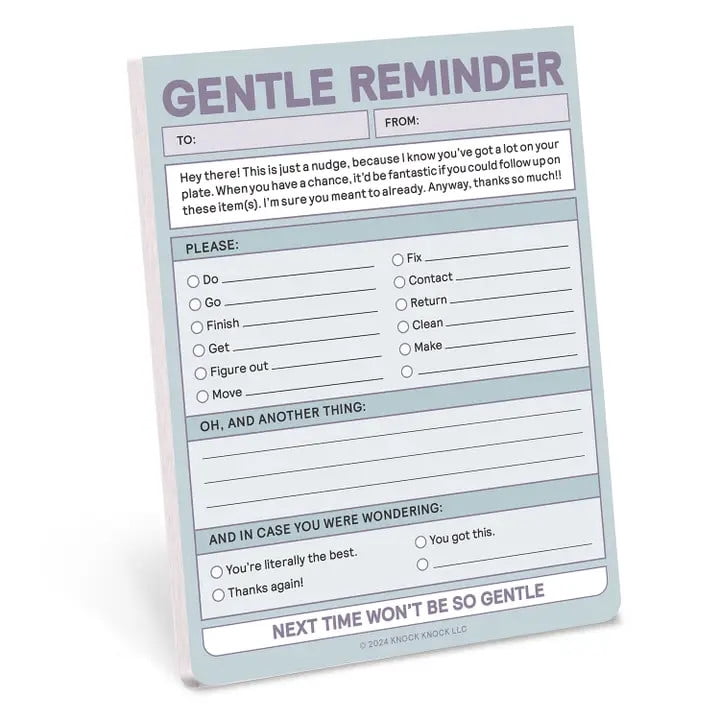 Knock Knock Gentle Reminder Nifty Notepad - Walmart.com