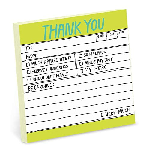 Knock Knock Hand Lettered Sticky Note Thank You
