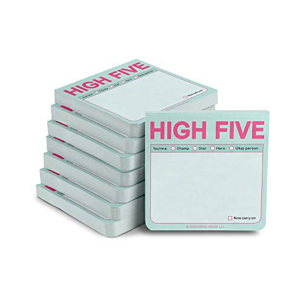 Knock Knock High Five Sticky Note Pads, 3 x 3inches Each, 8Count