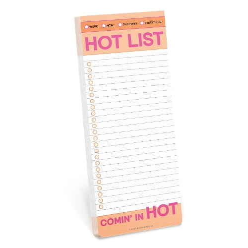 Knock Knock Hot List Make-a-List Pads Knock Knock (Other printed item)