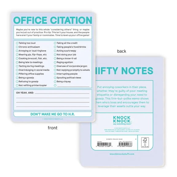 Knock Knock Office Citation Nifty Notepad