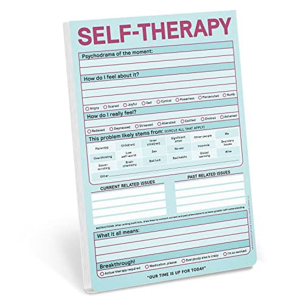 Knock Knock Self-Therapy Pad, Checklist Note Pad for Step-by-Step ...