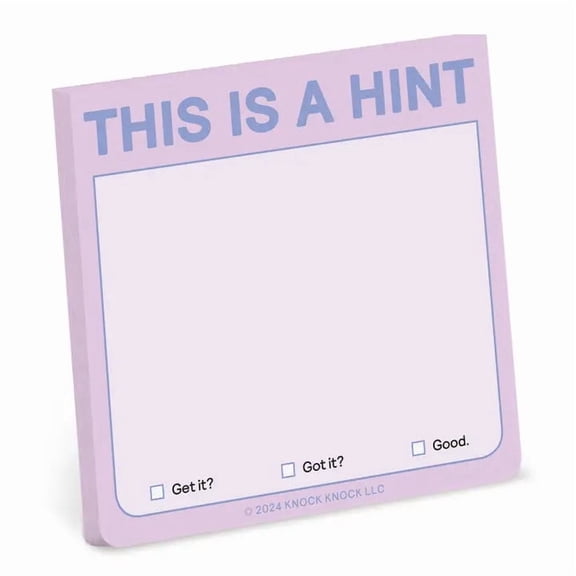 Knock Knock This Is a Hint Sticky Notes