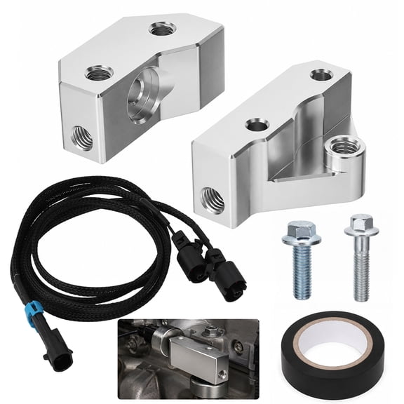 Knock Sensor Relocation Brackets, 36" Extension Wire Harness and Tape Set, Compatible with GM Gen III LS V8 Engines LS1 LM7 LR4 LQ4 L59