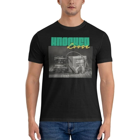 Knocked Music Loose Mens Cotton Short Sleeve Crewneck T Shirts Regular-Fit Graphic Tee Shirts Top