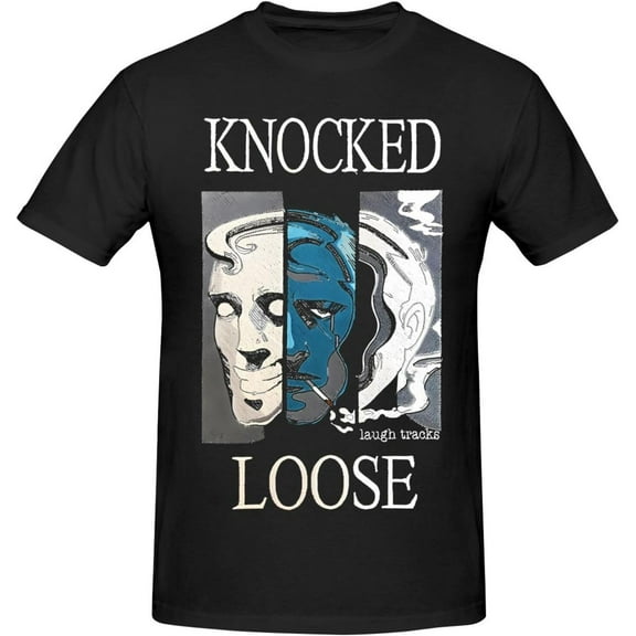 Knocked Music Loose Shirt Herren Standard Rundhals Kurzarm T-Shirt Mode T-Shirt Schwarz