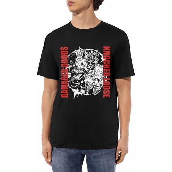 Knocked Music Loose Shirt Men's Short Sleeve Crew Neck Casual Fashion Cotton Tops